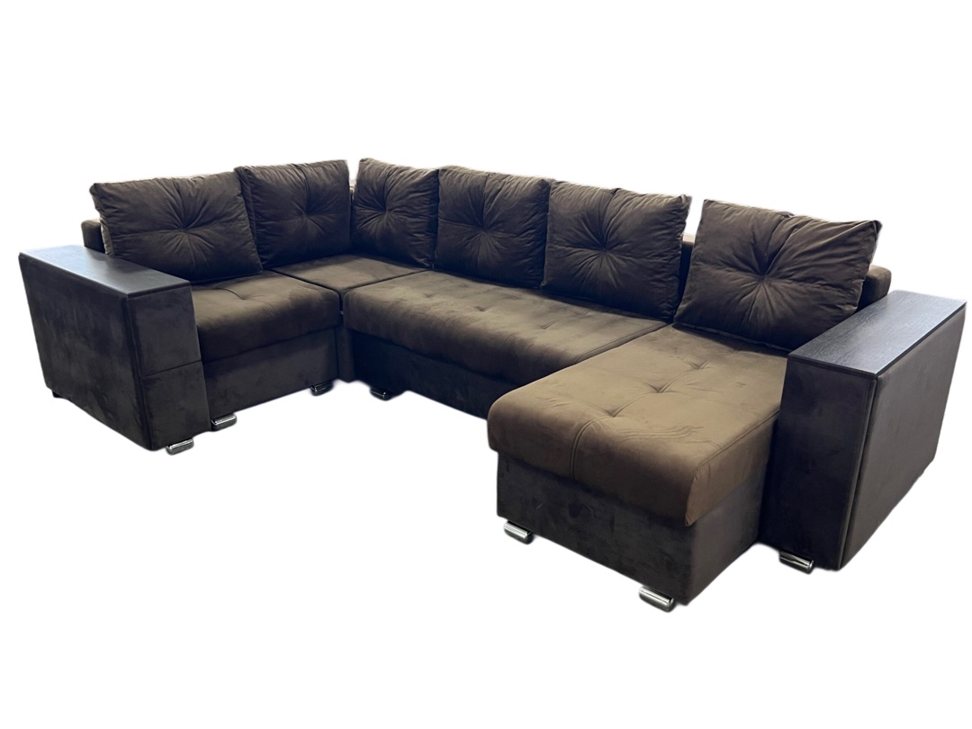 "Турин" Диван с 2-мя атаманками/подл.удлин. Токио/середина.1300