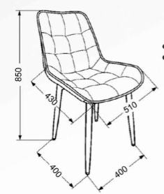 Кресло "Бостон" (ВВ) металлокаркас белый матовый (Опора №2) 