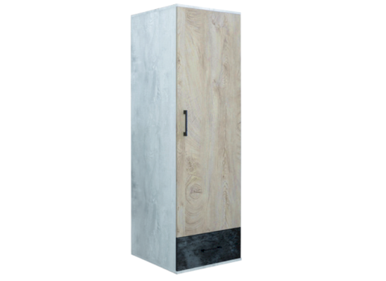 КЛИО Шкаф (бетон/дуб эндгрейн/цемент темный)