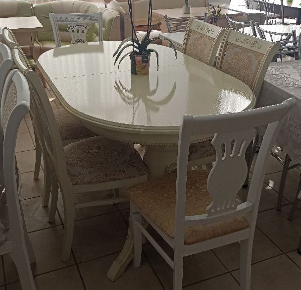 Стол на двух лапах-Шпон 1,6*2,0  (слон. кость)