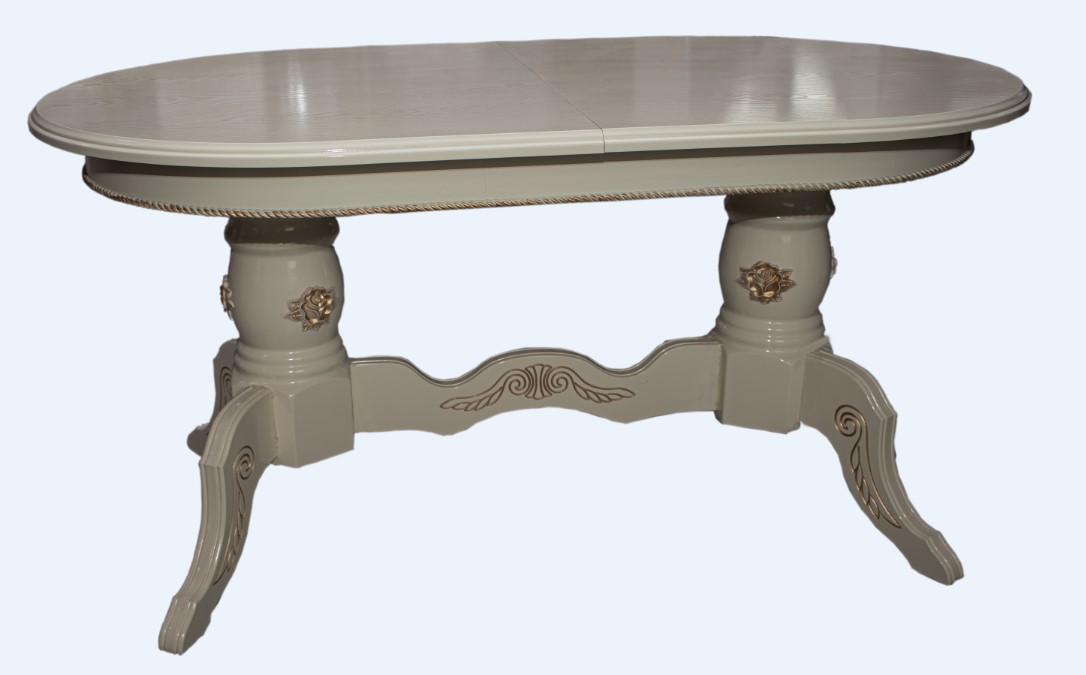 Стол на двух лапах-Шпон 1,6*2,0  (белый)