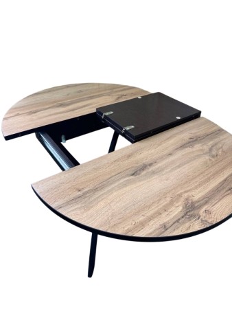 "Норд" Стол царговый раздвижной "Бабочка" 320мм (черный матовый) Пластик