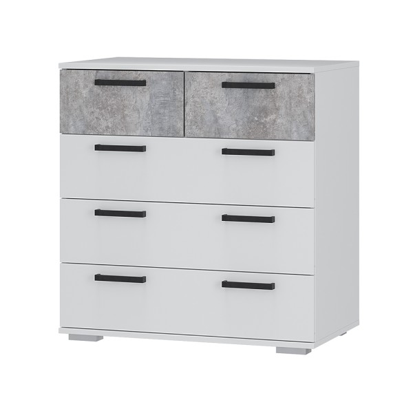 "Стандарт №5" Комод (белый/цемент светлый) 