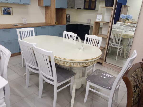 Стол на двух лапах "Версаче" 1,6*2,0  (Сл. Кость)