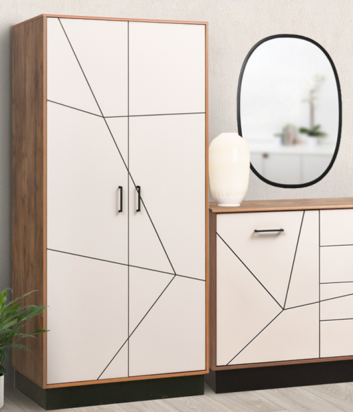 54.03 Шкаф для одежды "Гамма" (2-х дв.) Таксония/Белый