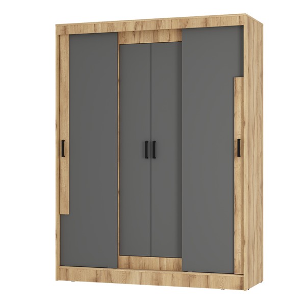 "Смарт" Шкаф-купе ШКК-06 (Крафт/графит)