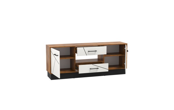 54.04 Тумба под ТВ "Гамма" (ш.1600) Таксония/Белый