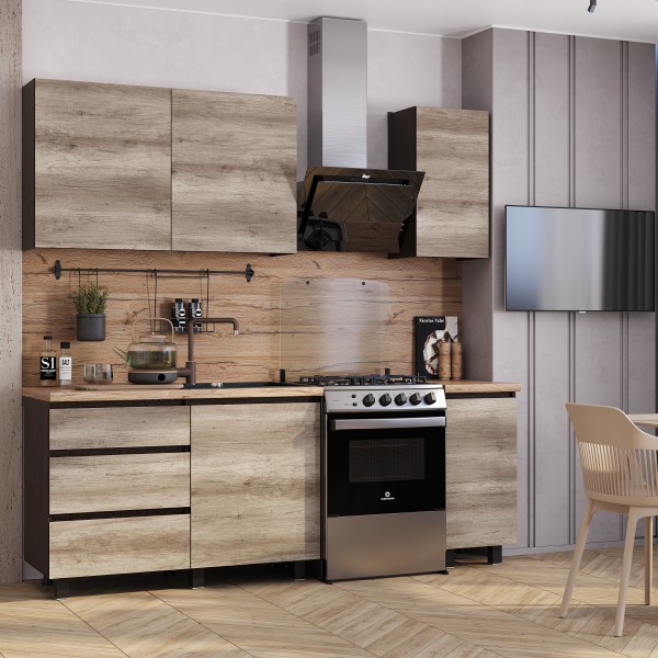 1,60 "Энигма" Кухня дуб каньон/венге