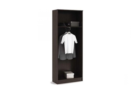 Прихожая МАШЕНЬКА ШК 205 шкаф с перегородкой (0,8х2,02х0,376) фасад БЕЛФОРТ/корпус ВЕНГЕ