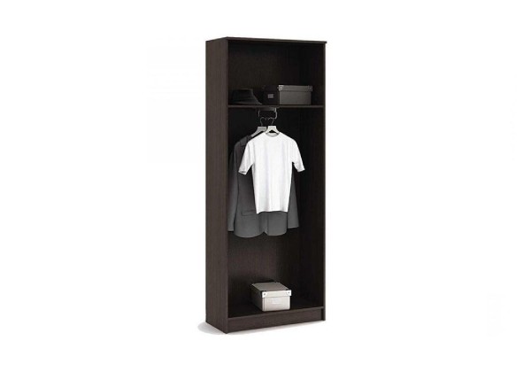 Прихожая МАШЕНЬКА ШК 205 шкаф с перегородкой (0,8х2,02х0,376) фасад БЕЛФОРТ/корпус ВЕНГЕ