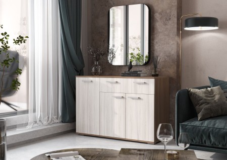 КОМОД №4 (1,2х0,83х0,46) фасад ШИМО СВЕТЛ/корпус ШИМО ТЕМН