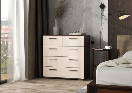 КОМОД №5 (0,8х0,83х0,46) фасад БЕЛФОРТ/корпус ВЕНГЕ