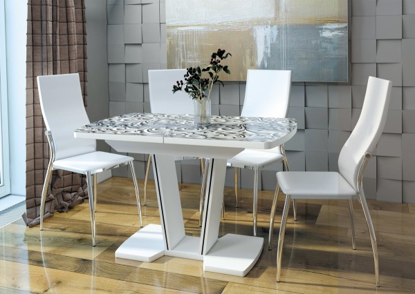 "Вектор 1,45"  Стол  раздв.(Белый) 