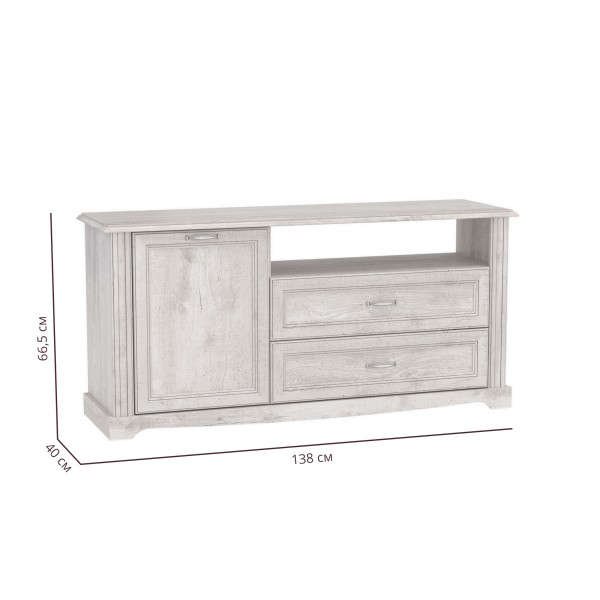 32.16 Тумба под ТВ  "Сохо"(бетон пайн белый)