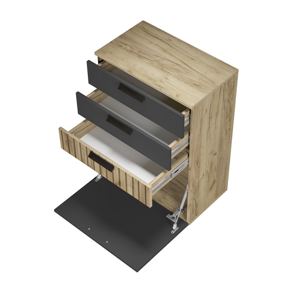 "Мишель" Комод тип 1 КМ-12 (крафт/графит)