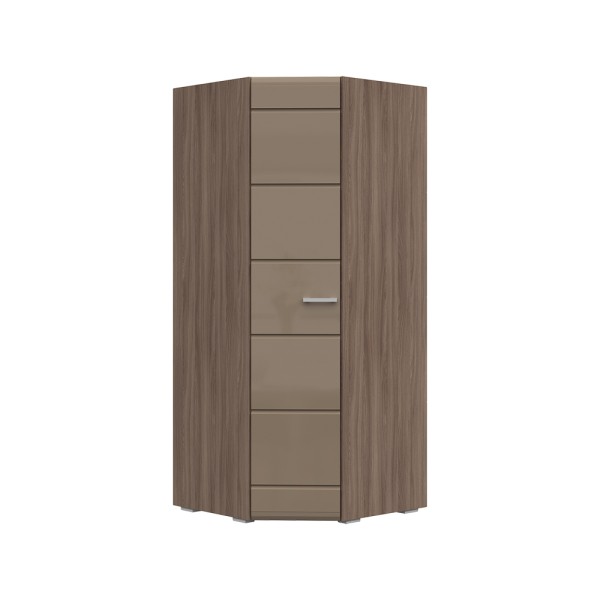 Спальня СИМБА шкаф угловой (0,85х2,0х0,85) фасад МДФ КОФЕ С МОЛОКОМ/СНЯТО