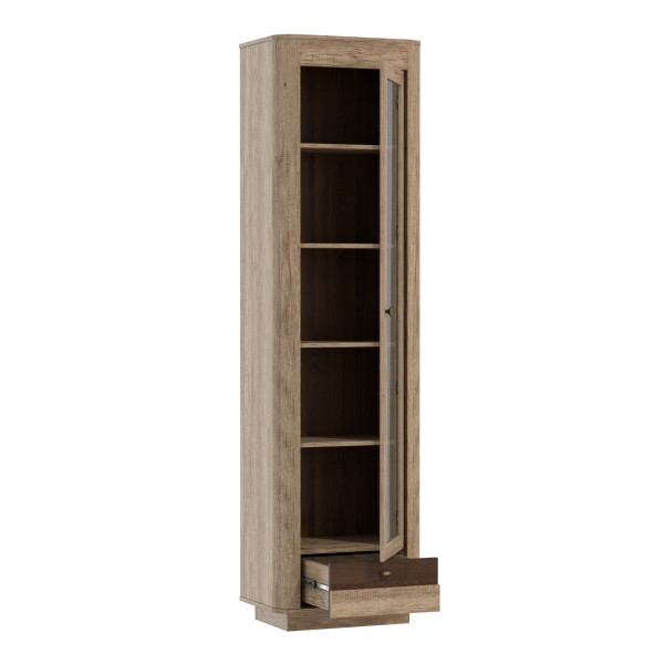 34.06 Шкаф -витрина "Фантазия" (дуб каньон/дуб кальяри )