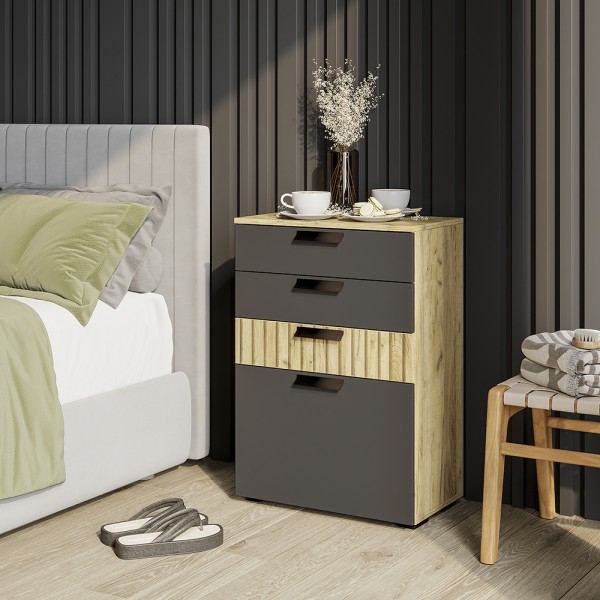 "Мишель" Комод тип 1 КМ-12 (крафт/графит)