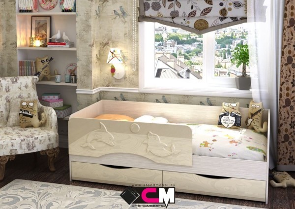 Корпус кровати КР-811 (1,4 м) АЛИСА  (1,432х0,64х0,848) корпус БЕЛФОРТ