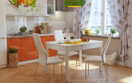 "ЛЮКС 1,52" Стол раздв. (1,2*1,52*0,8) ХРОМ D50 (Венге) Круглая D50 