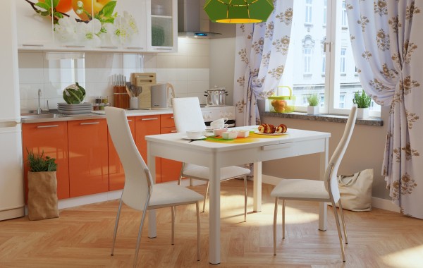 "ЛЮКС 1,52" Стол раздв. (1,2*1,52*0,8) ХРОМ D50 (Сонома) Круглая D50 