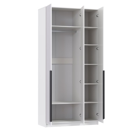 Шкаф для одежды 67.08 "Брандо" (3-х дв.) (МДФ ПВХ белый матовый) (h2500)