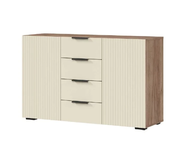 СОНАТА КМ 01 Комод 1200 (1200х760х400)Фасад МДФ МОНО КЕРАМИКА/Корпус ДУБ КРАФТ ТАБАЧНЫЙ