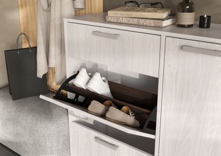 ДЕЛИ обувница №4 (0,96х1,02х0,33) фасад АНКОР/корпус АНКОР