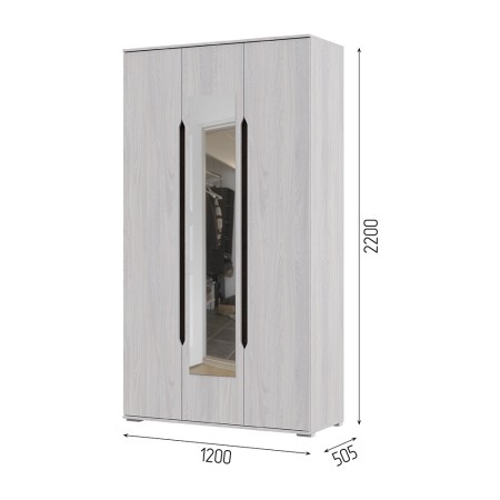 Спальня ВАЛЕНСИЯ ШК 012 шкаф 3х створчатый (1,2х2,2х0,5) АНКОР