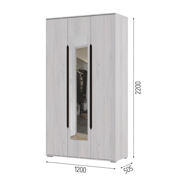Спальня ВАЛЕНСИЯ ШК 012 шкаф 3х створчатый (1,2х2,2х0,5) АНКОР