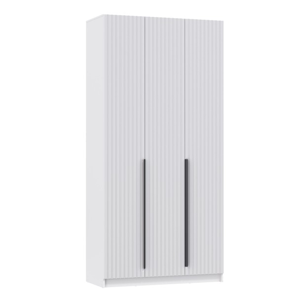 Шкаф для одежды 67.08 "Брандо" (3-х дв.) (МДФ ПВХ белый матовый) (h2500)