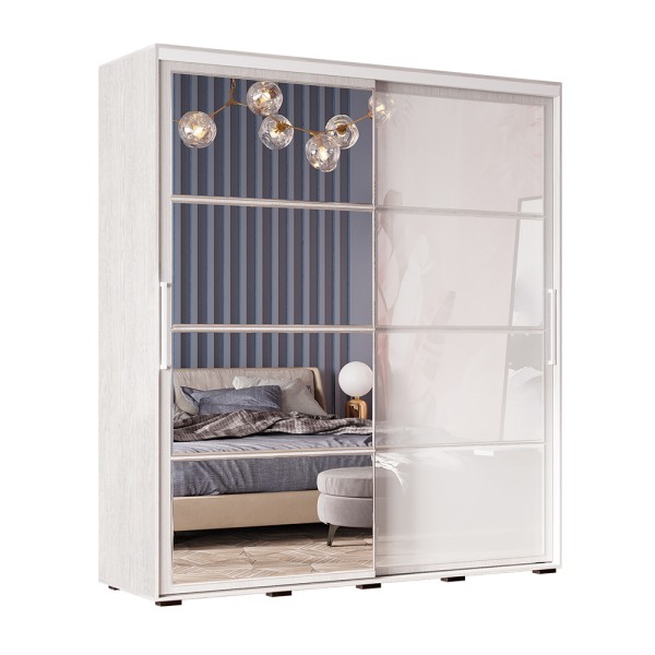 "Крафт-6" Шкаф-купе ШКК-06 ЯСЕНЬ БЕЛЫЙ 