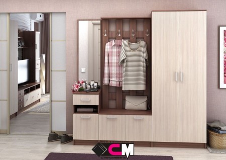 Прихожая МАШЕНЬКА ВШ 201 вешалка (0,8х1,4) ШИМО ТЕМН