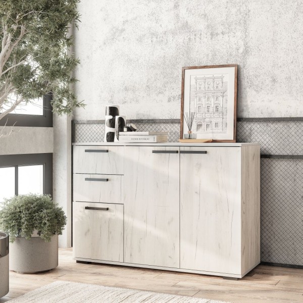 "Стандарт №3" Комод (Дуб крафт белый) 