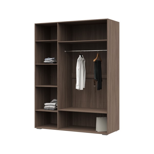 Спальня СИМБА шкаф 3-х створчатый (1,5х2,0х0,57) фасад МДФ КОФЕ С МОЛОКОМ/ СНЯТО