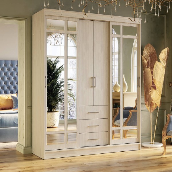 Шкаф-купе "Маэстро" (Белый ясень) 