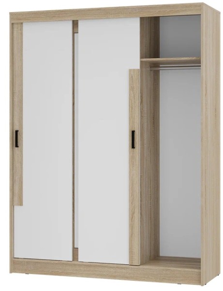 "Смарт" Шкаф-купе ШКК-06 (Дуб сонома/белый)