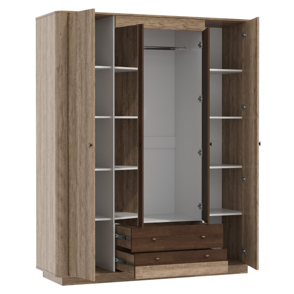 34.01 Шкаф для одежды "Фантазия" (дуб каньон/дуб кальяри)