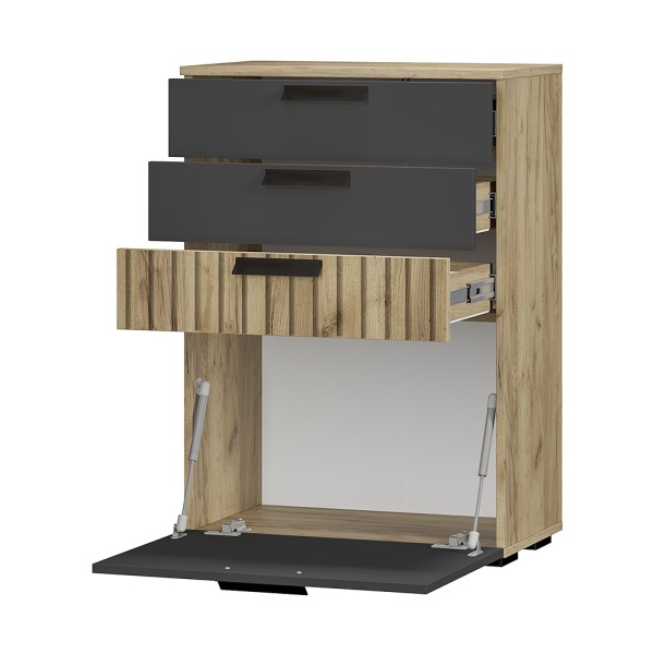 "Мишель" Комод тип 1 КМ-12 (крафт/графит)