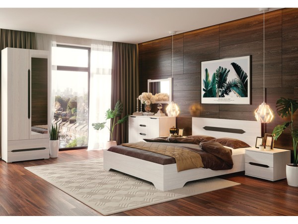 Спальня ВАЛЕНСИЯ ШК 011 шкаф 2х створчатый с ящиками (0,8х2,2х0,5) АНКОР