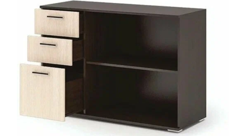 КОМОД №3 (1,2х0,83х0,46) фасад ШИМО СВЕТЛ/корпус ШИМО ТЕМН