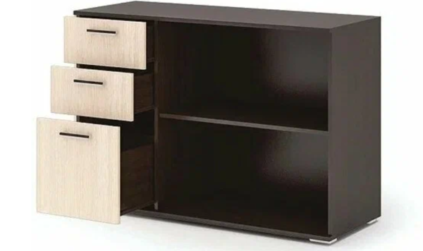 КОМОД №3 (1,2х0,83х0,46) фасад ШИМО СВЕТЛ/корпус ШИМО ТЕМН