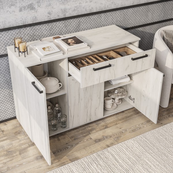 "Стандарт №4" Комод (Дуб крафт белый) 