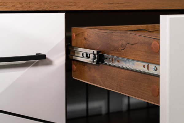 54.04 Тумба под ТВ "Гамма" (ш.1600) Таксония/Белый