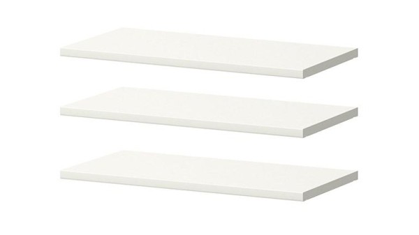 33,02 "Лючия" комплект полок (белый/венге) УЗКИЕ