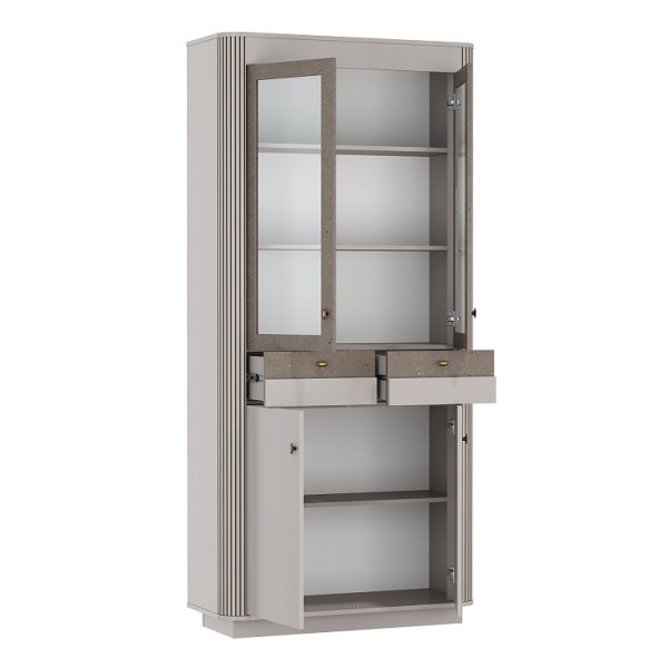 Шкаф комбинированный 34.05 "Фантазия" (кашемир / дуо / Kroning кашемир патина)