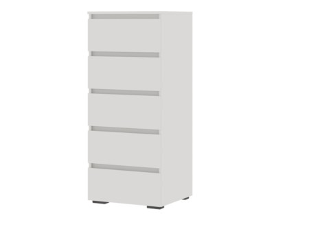 ХЕЛЕН КМ 03 Комод 502 5 ящиков (0,502х1,188х0,460)ФАСАД БЕЛЫЙ/КОРПУС БЕЛЫЙ