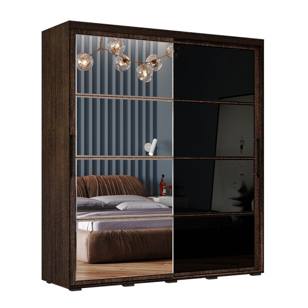 Шкаф-купе "Крафт-6" (1962х2176х591) ВЕНГЕ 