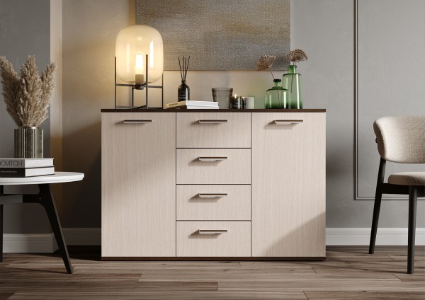 КОМОД №2 (1,2х0,83х0,46) фасад БЕЛФОРТ/корпус ВЕНГЕ