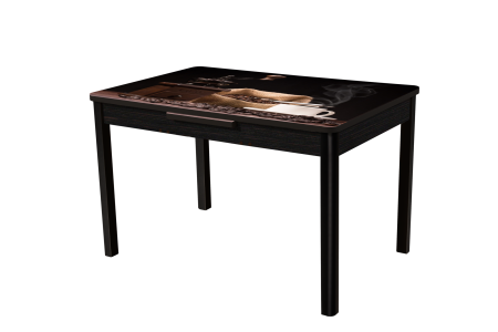 "ЛЮКС 1,52" Стол раздв. (1,2*1,52*0,8) ХРОМ D50 (Венге) Круглая D50 